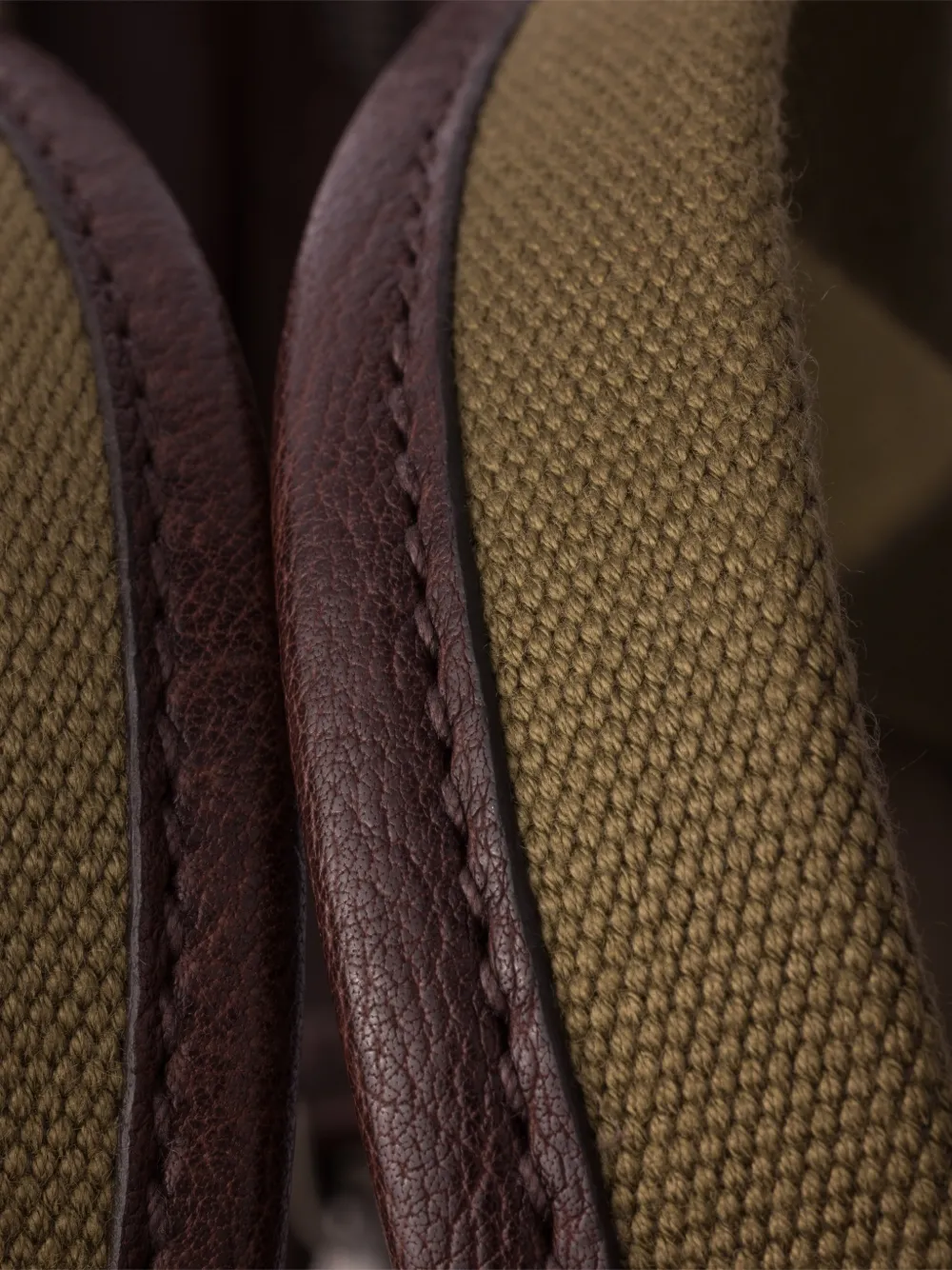 Prada Route grote canvas en leren shopper Groen