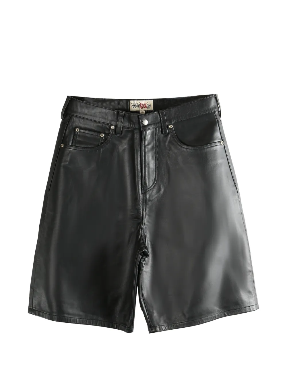 Stüssy leather shorts - Nero