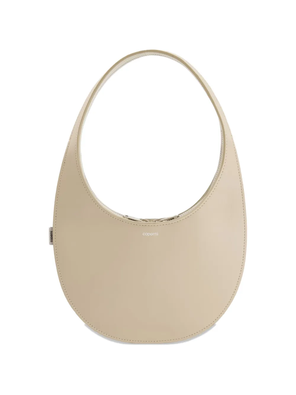 Coperni arched handle swipe shoulder bag - Toni neutri