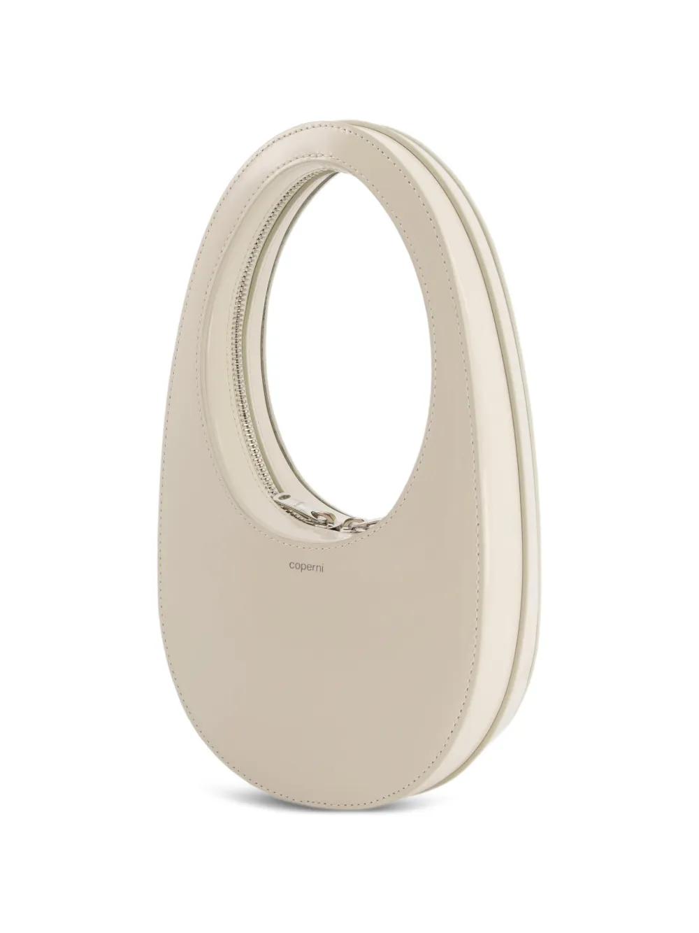 Coperni Gepolijste Swipe kleine tas Beige