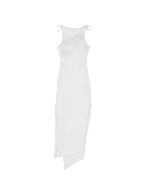 Coperni rosette knot asymmetric dress