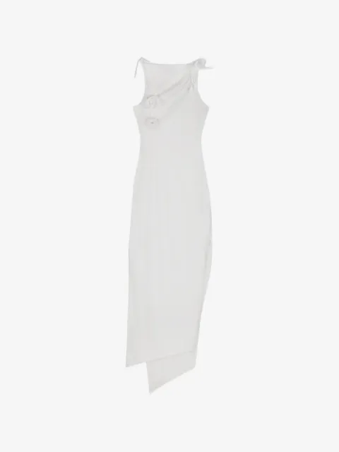 Coperni rosette knot asymmetric dress