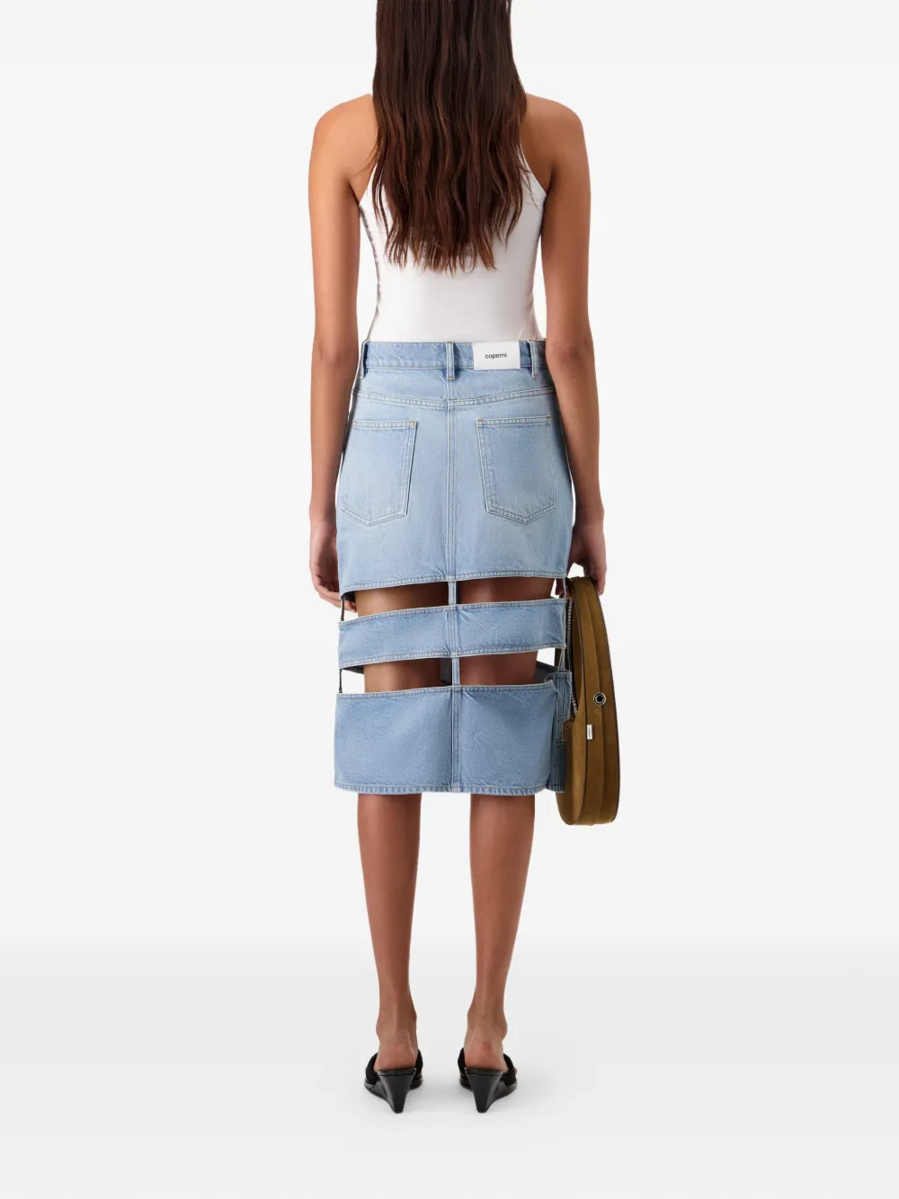 Coperni Denim midi-rok Blauw