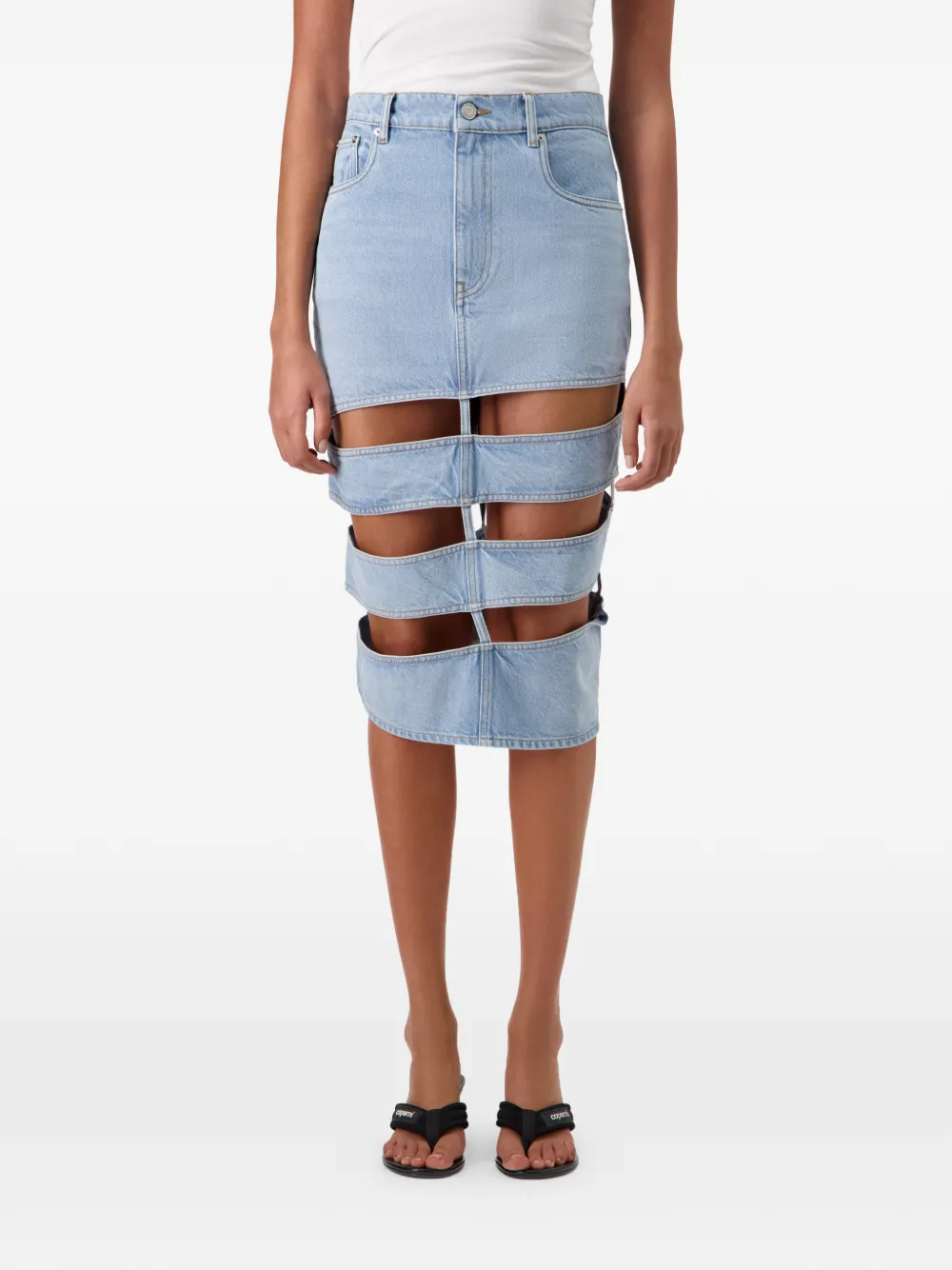 Coperni Denim midi-rok Blauw