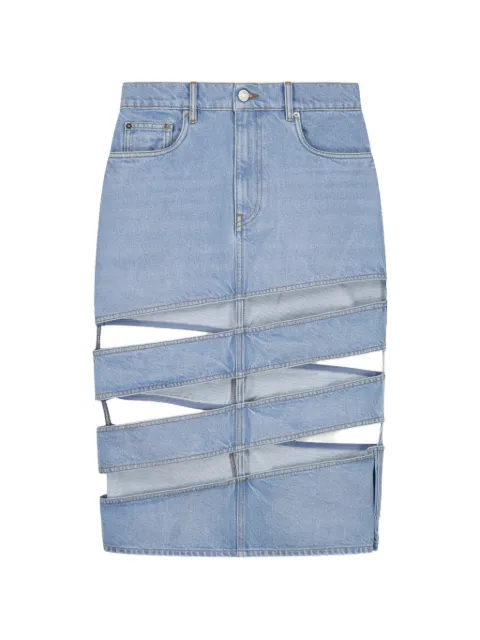Coperni Spiral denim skirt