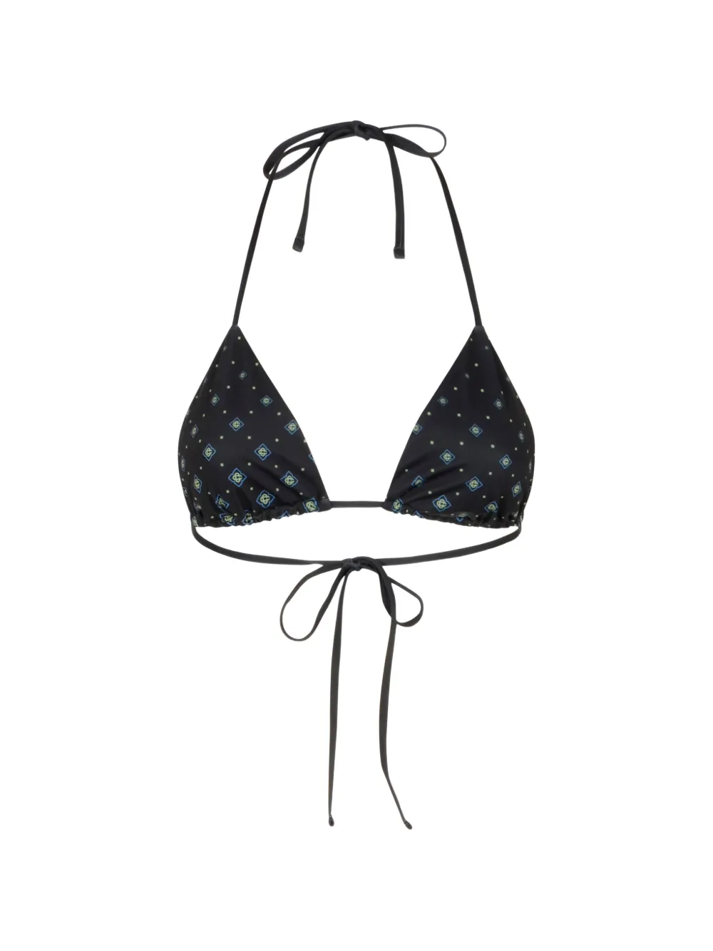 Casablanca Triangel-Bikinioberteil mit Monogramm - Schwarz