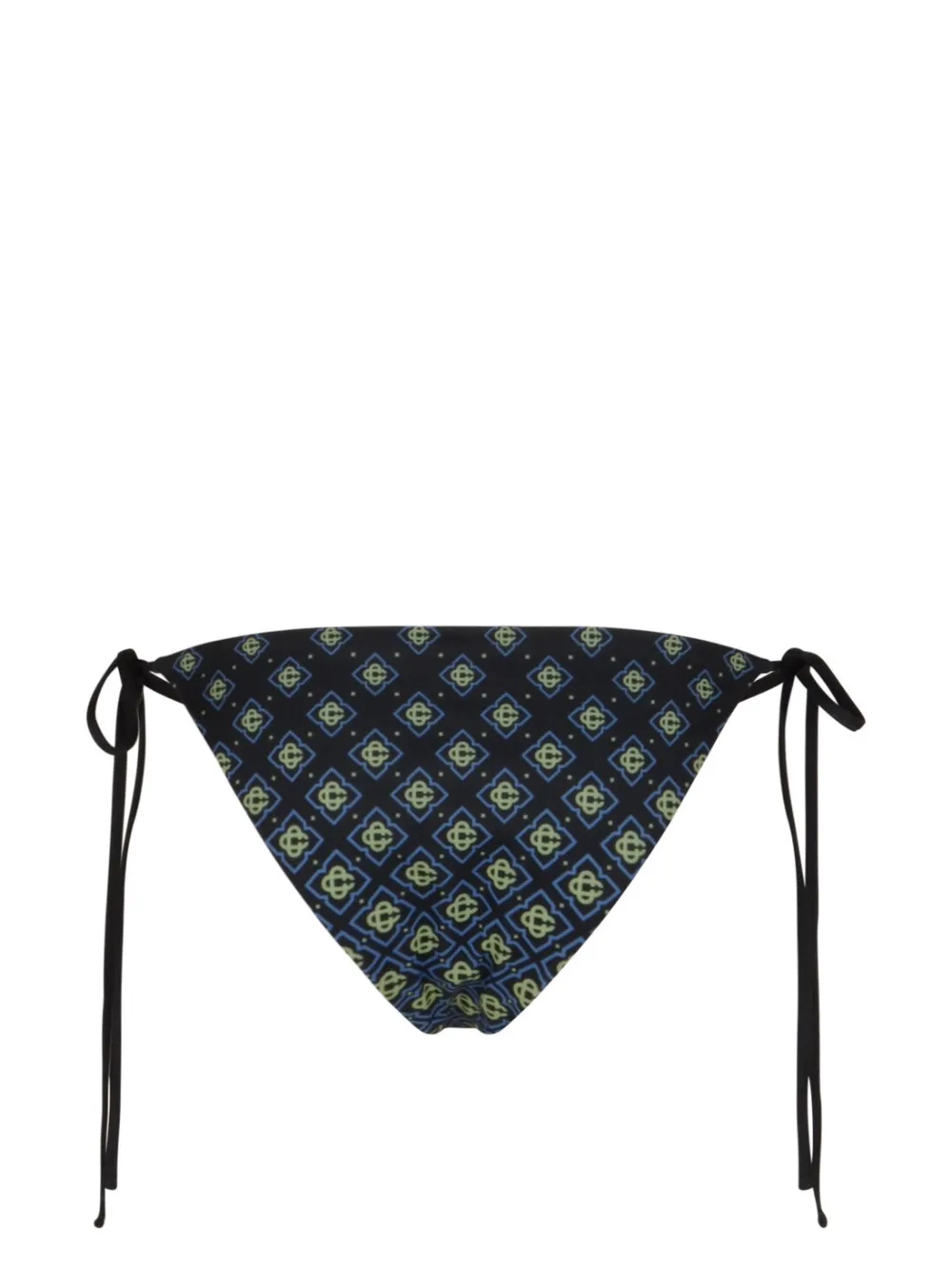 Casablanca Triangel bikinitop met monogram en striksluiting Zwart