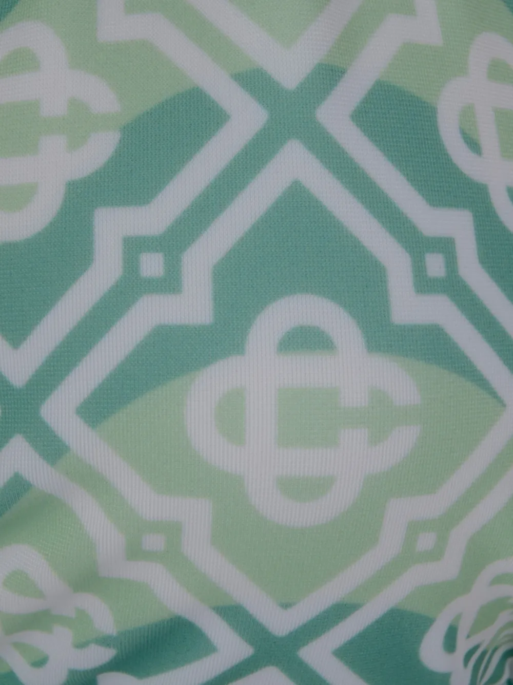  Casablanca Wavy-monogram Tie Bikini Top - Green 