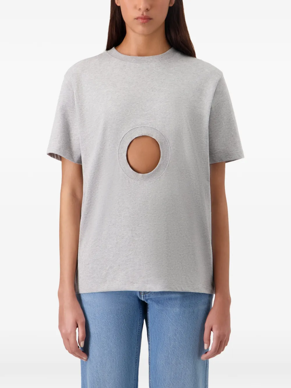 Coperni Window T-shirt met ronde opening Grijs
