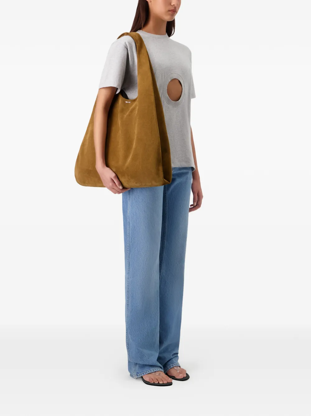  Coperni Window Circular Opening T-shirt - Grey 