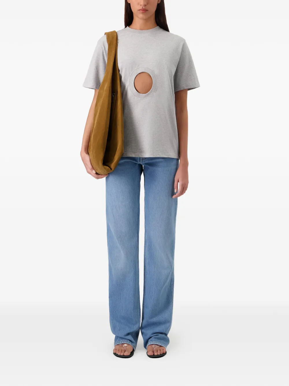  Coperni Window Circular Opening T-shirt - Grey 