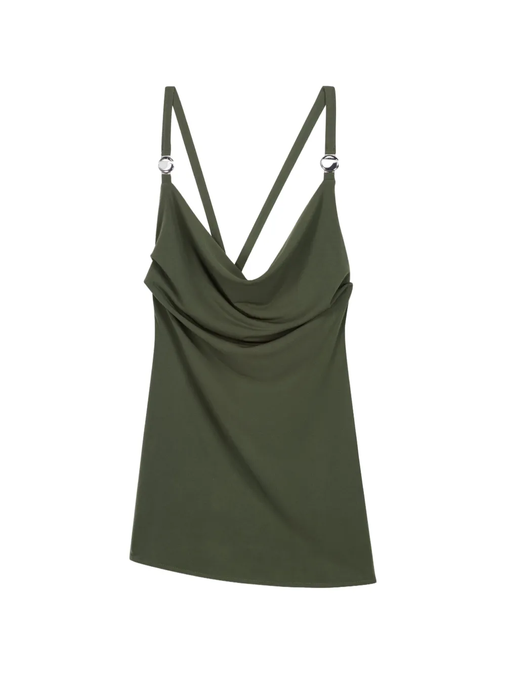 Coperni draped strap logo blouse - Verde