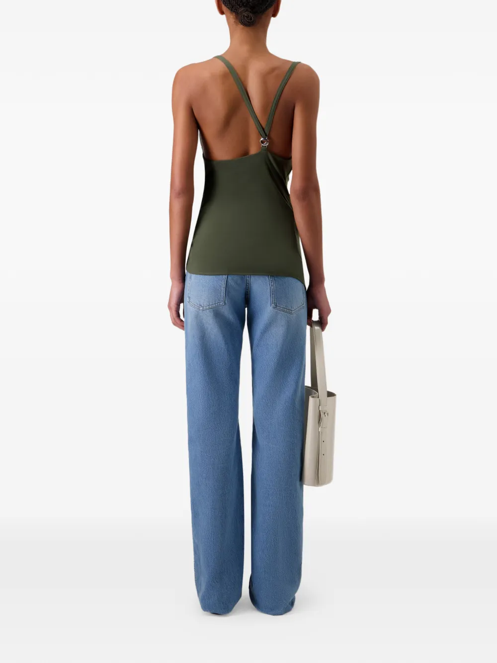 Coperni Blouse met gedrapeerd bandje Groen