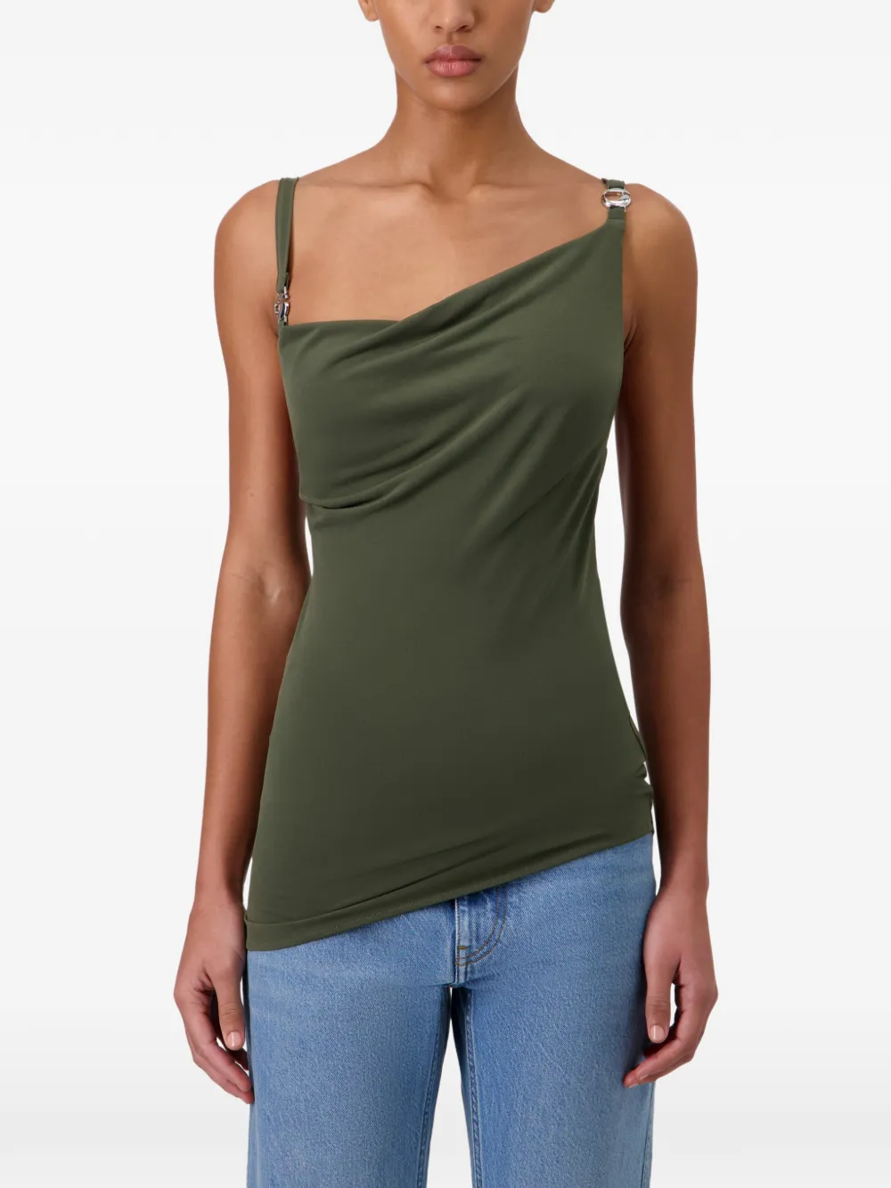 Coperni Blouse met gedrapeerd bandje Groen