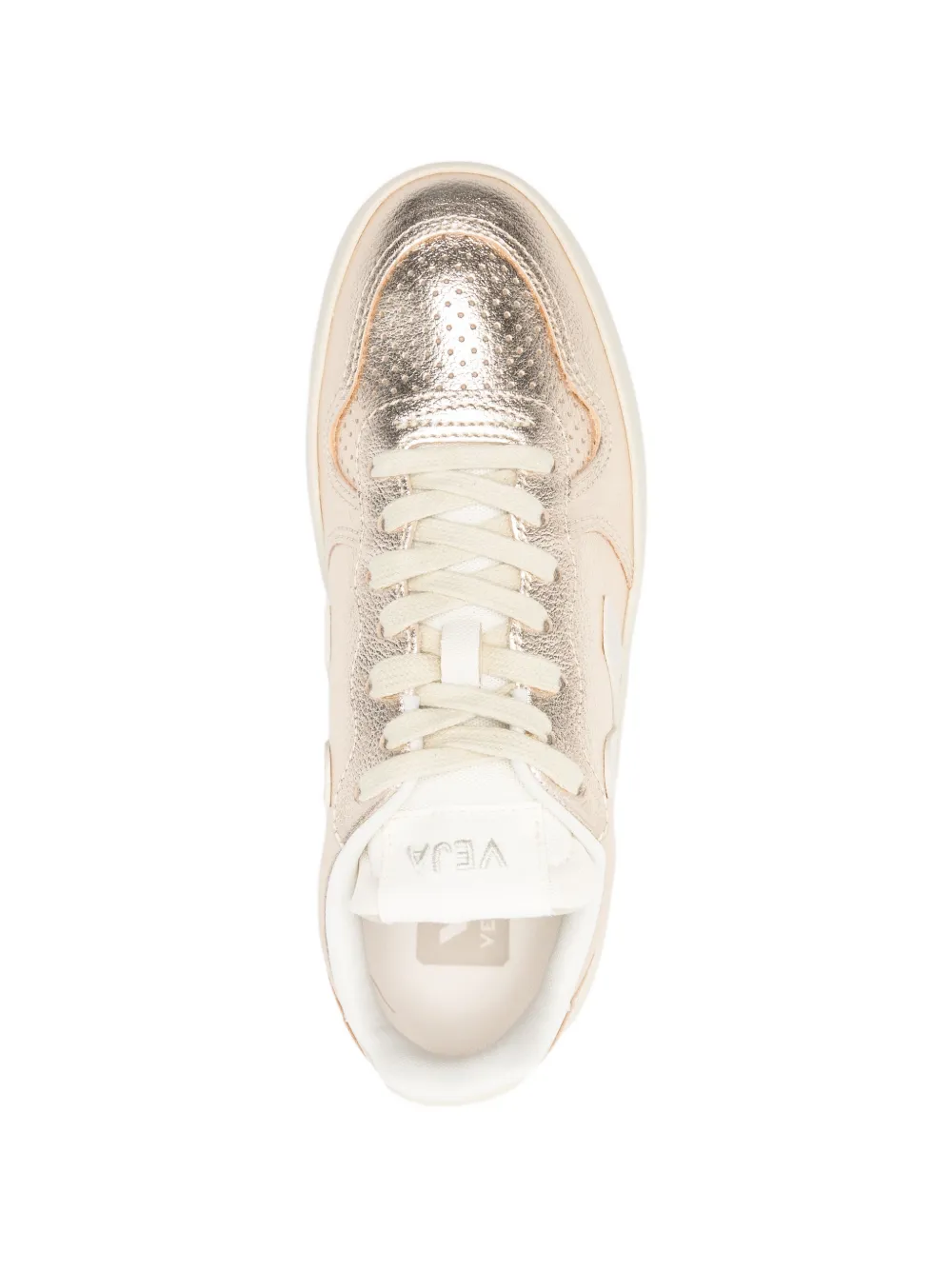 VEJA V-10 sneakers met geperforeerde neus Goud