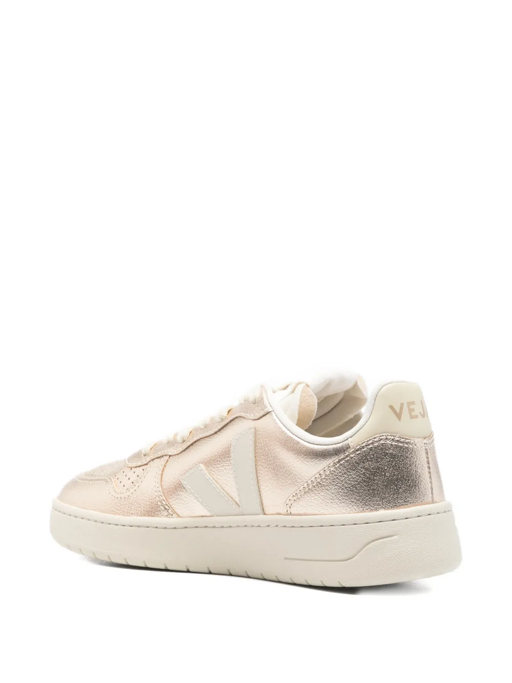 VEJA V-10 sneakers met geperforeerde neus Goud