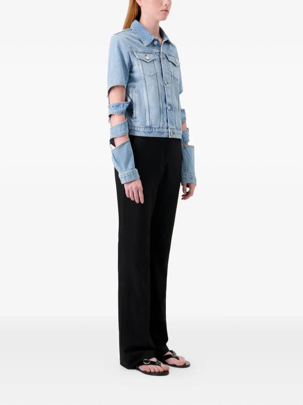  Coperni Spiral Denim Jacket - Blue 