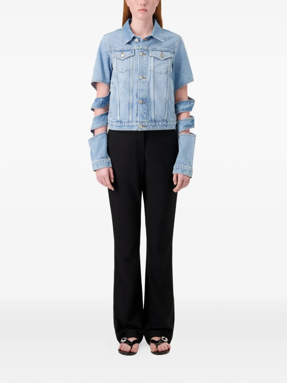  Coperni Spiral Denim Jacket - Blue 