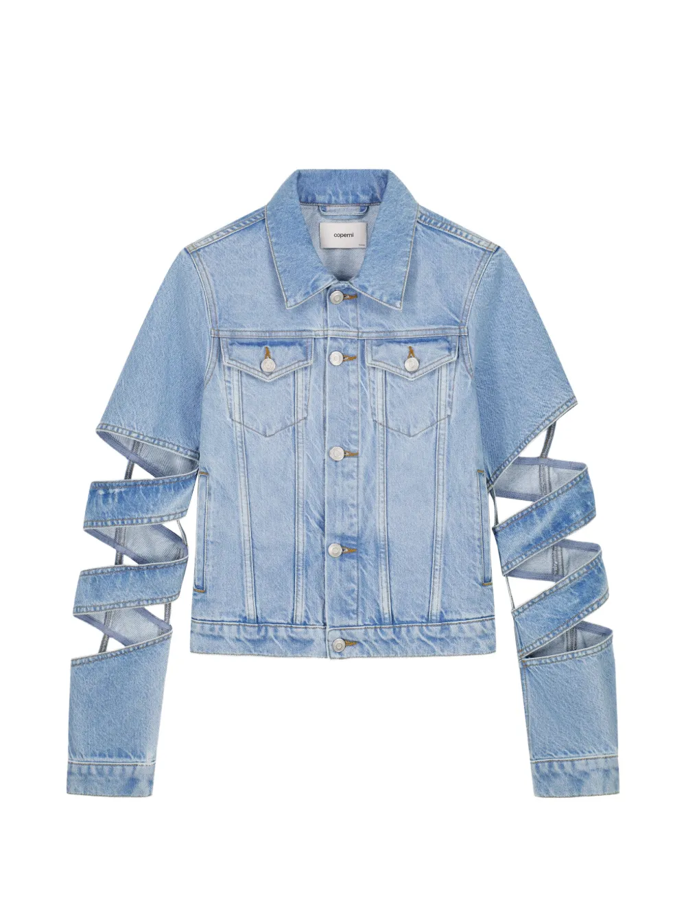 Coperni spiral denim jacket - Blu