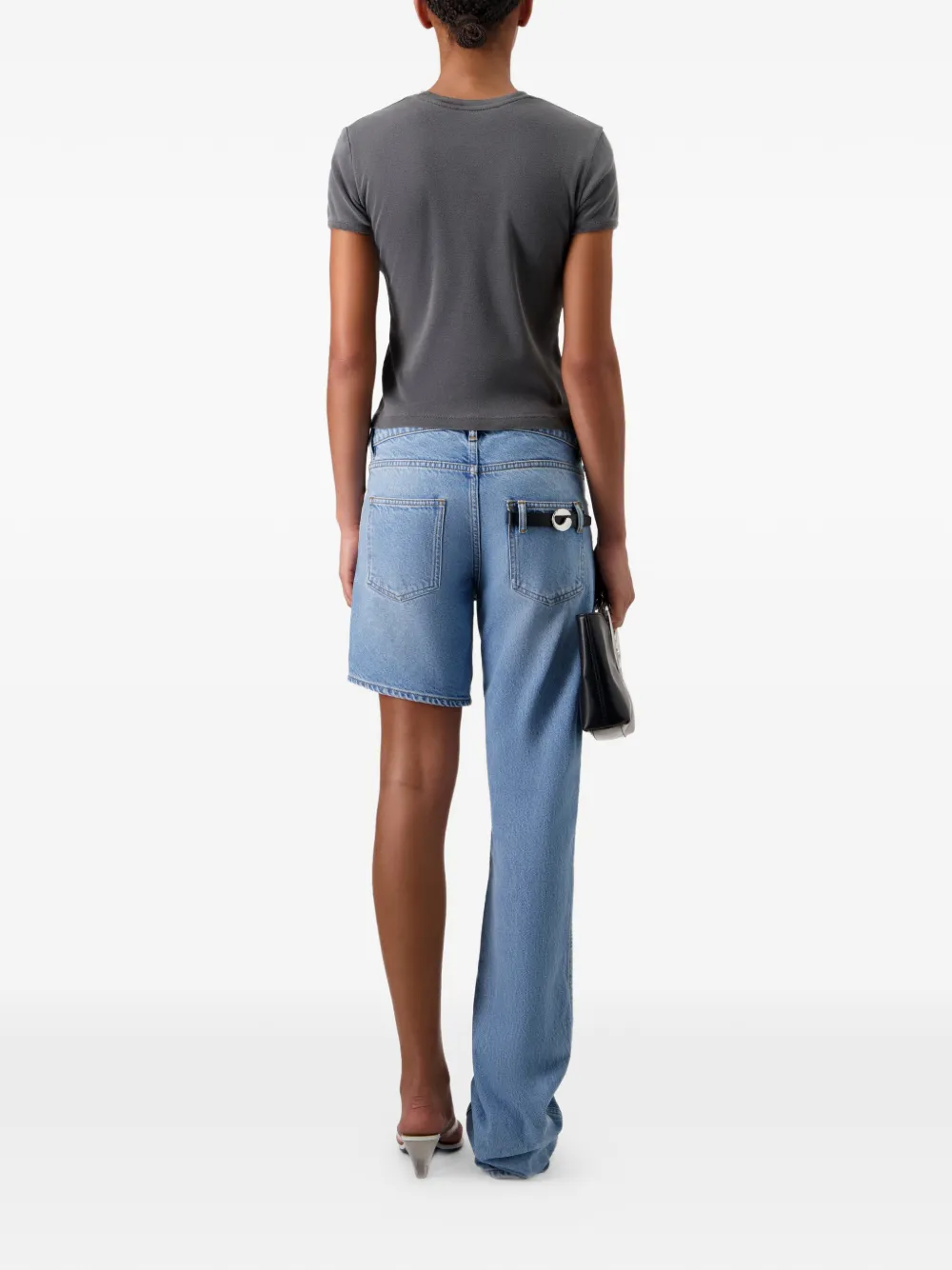 Coperni One-leg Boyfriend asymmetrische jeans Blauw
