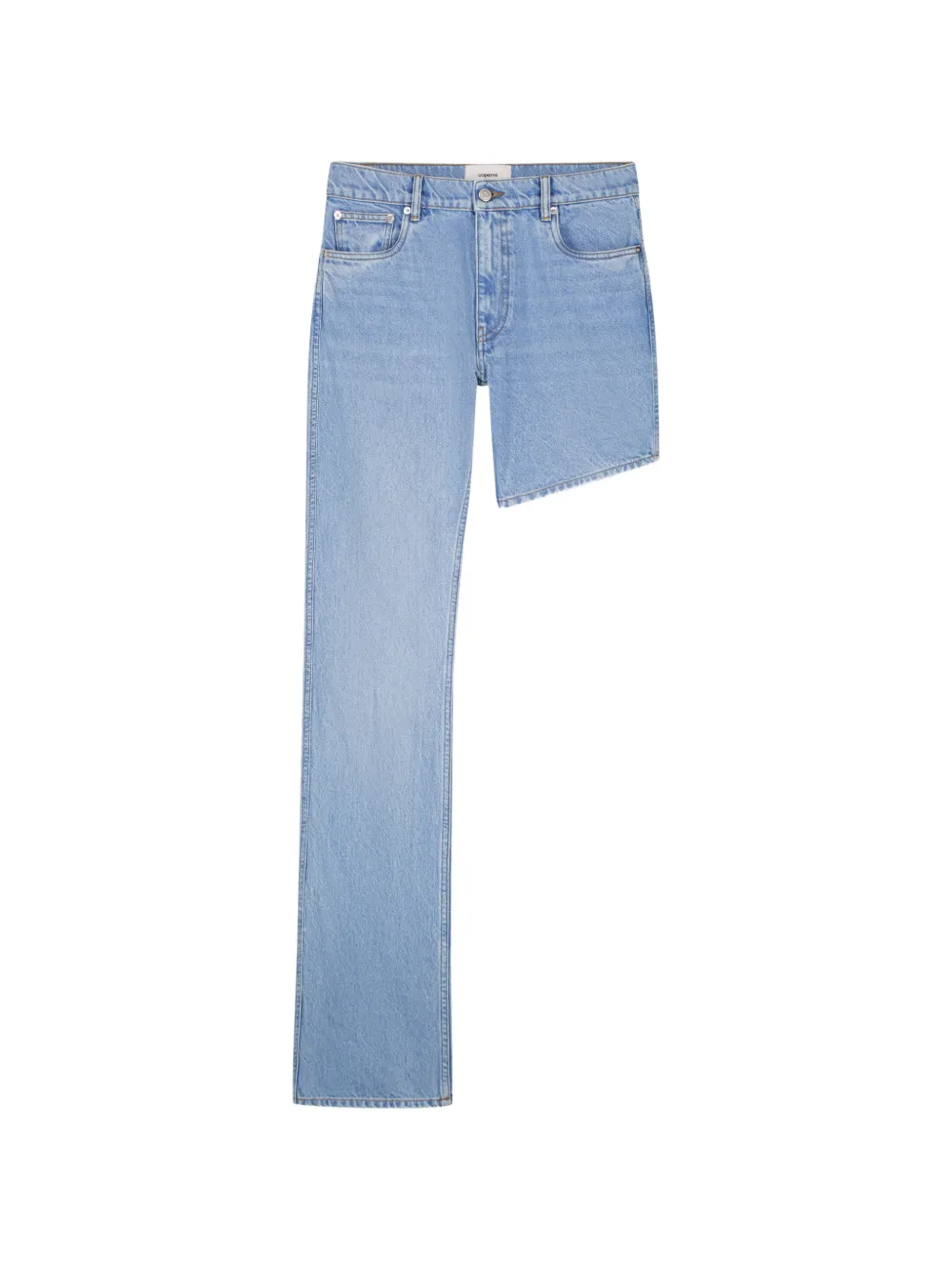 Coperni One-leg Boyfriend asymmetric jeans - Blu