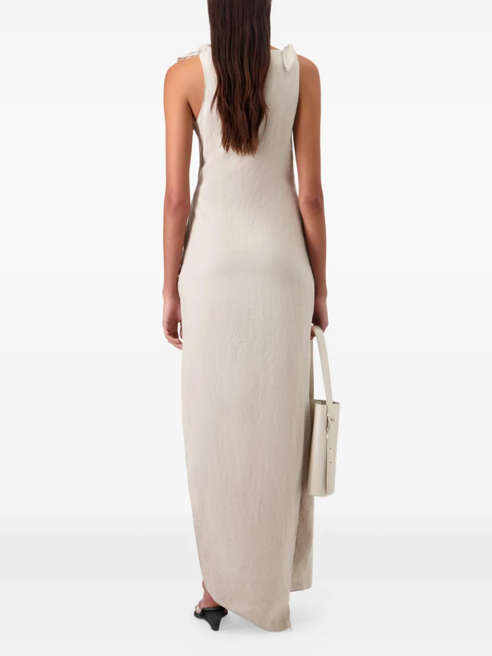 Coperni Rosette Knots maxi-jurk met bloemenprint Beige