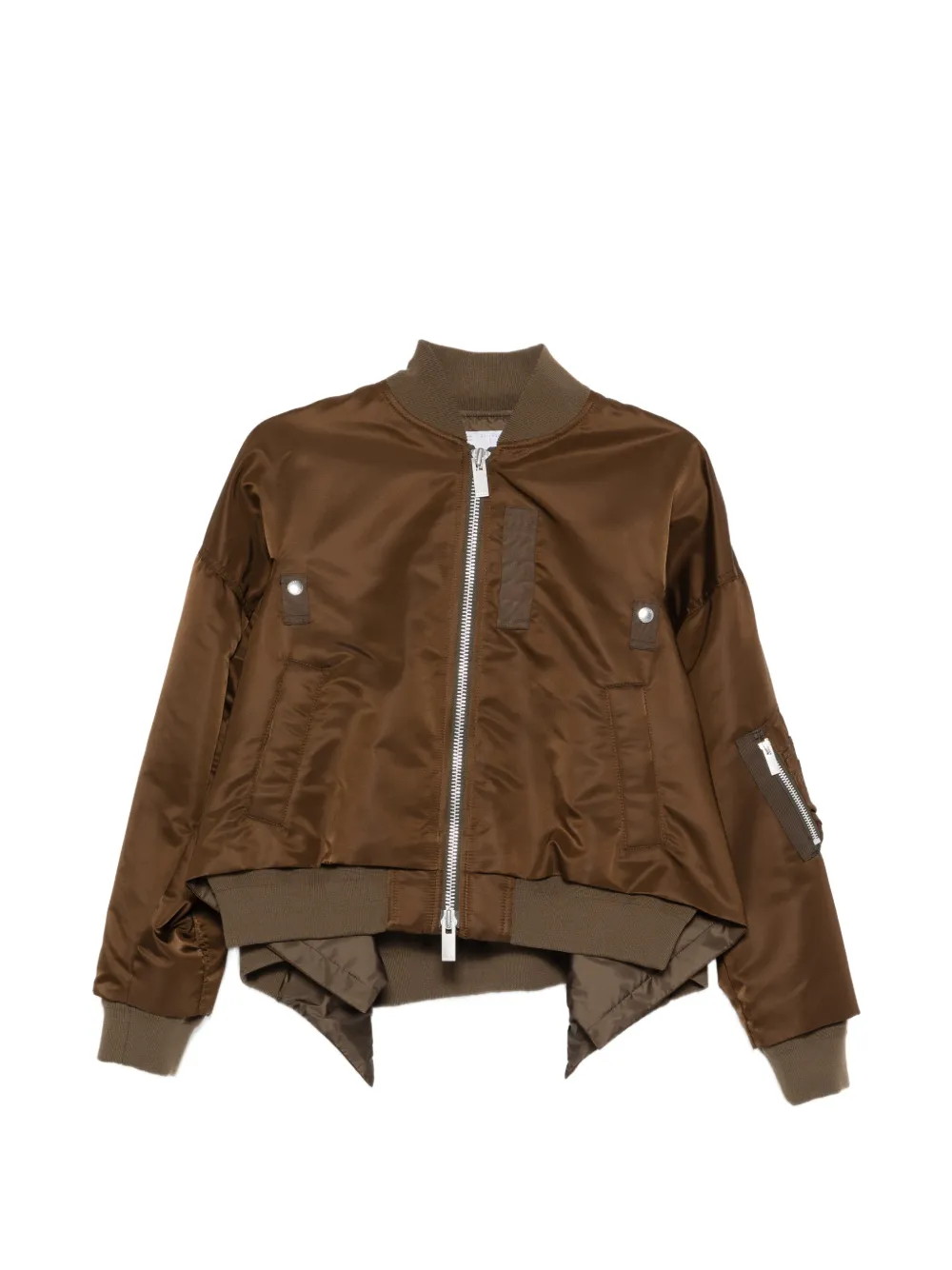 sacai Bomber con zip - Verde