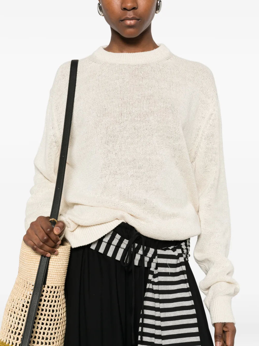 Jil Sander Trui met ronde hals Beige