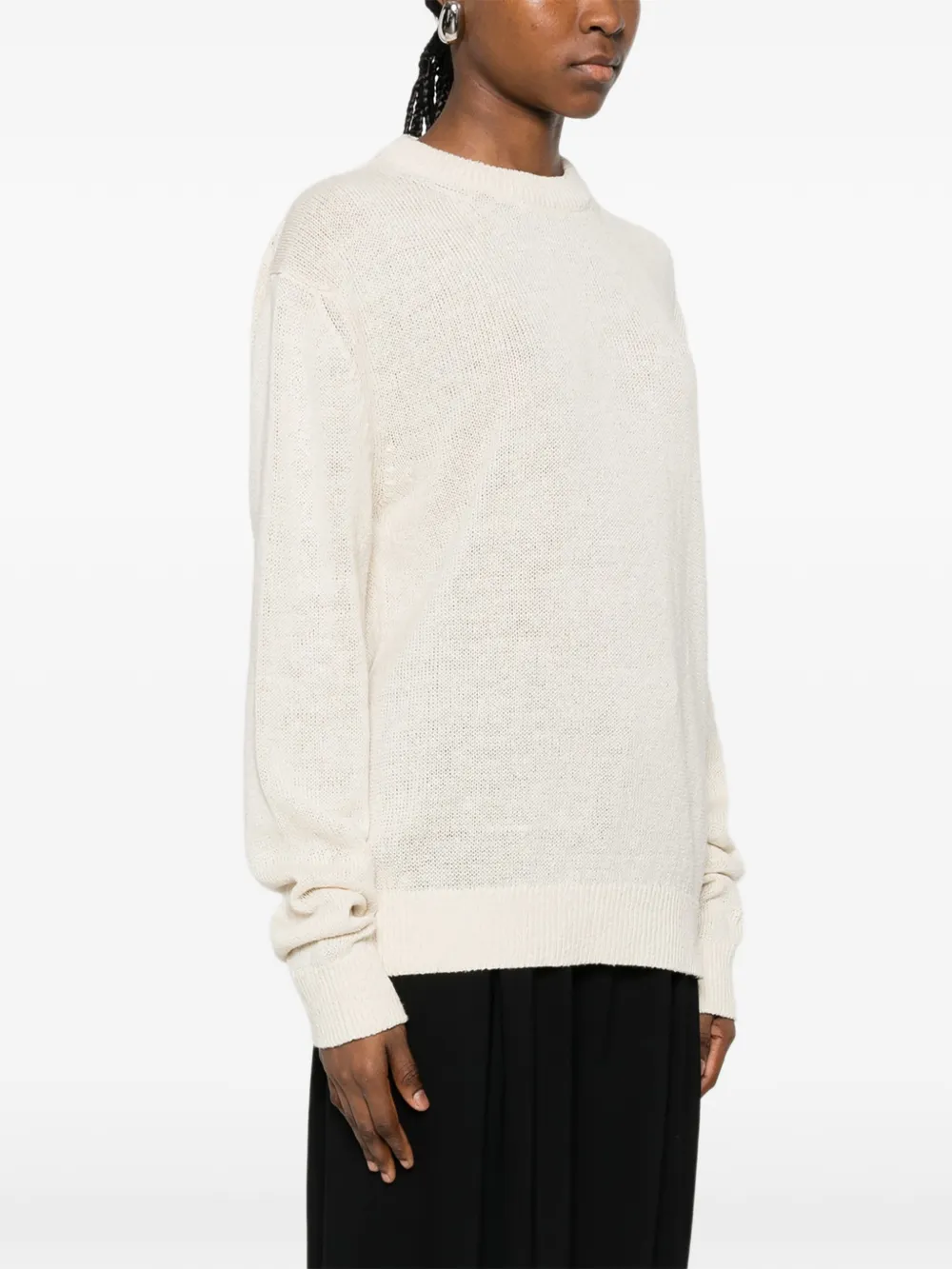 Jil Sander Trui met ronde hals Beige