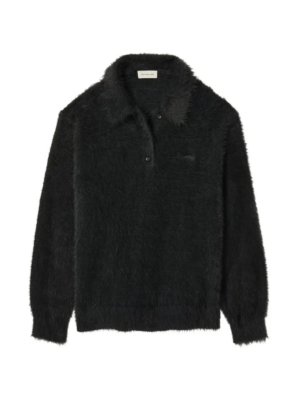 Calvin Klein Jeans long-sleeve polo top - Grau