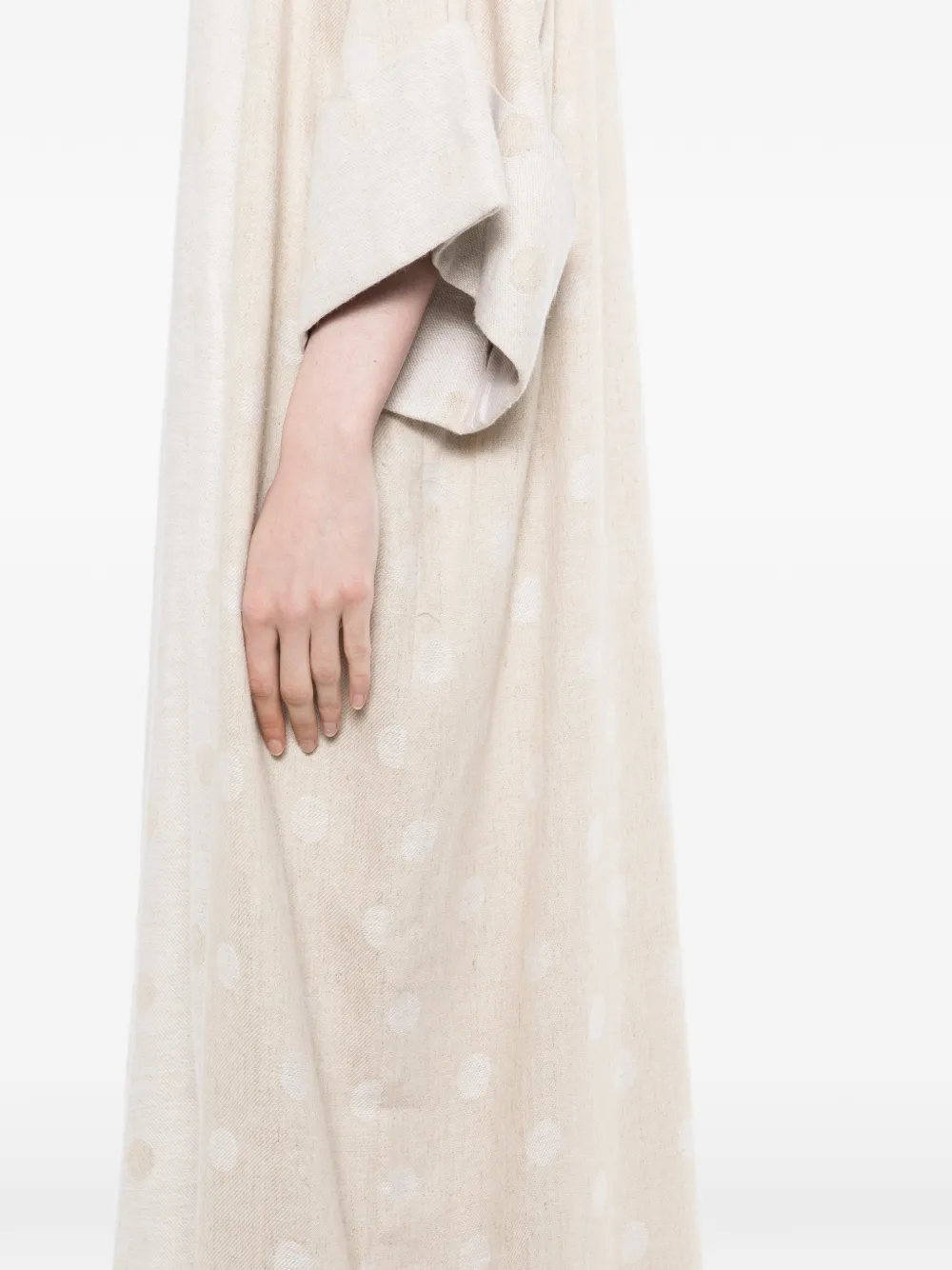 Bambah Lila Isabella maxi-jurk Beige