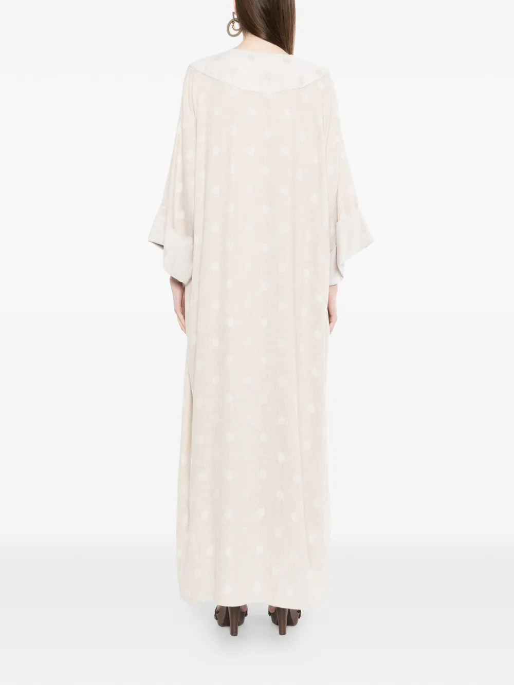 Bambah Lila Isabella maxi-jurk Beige