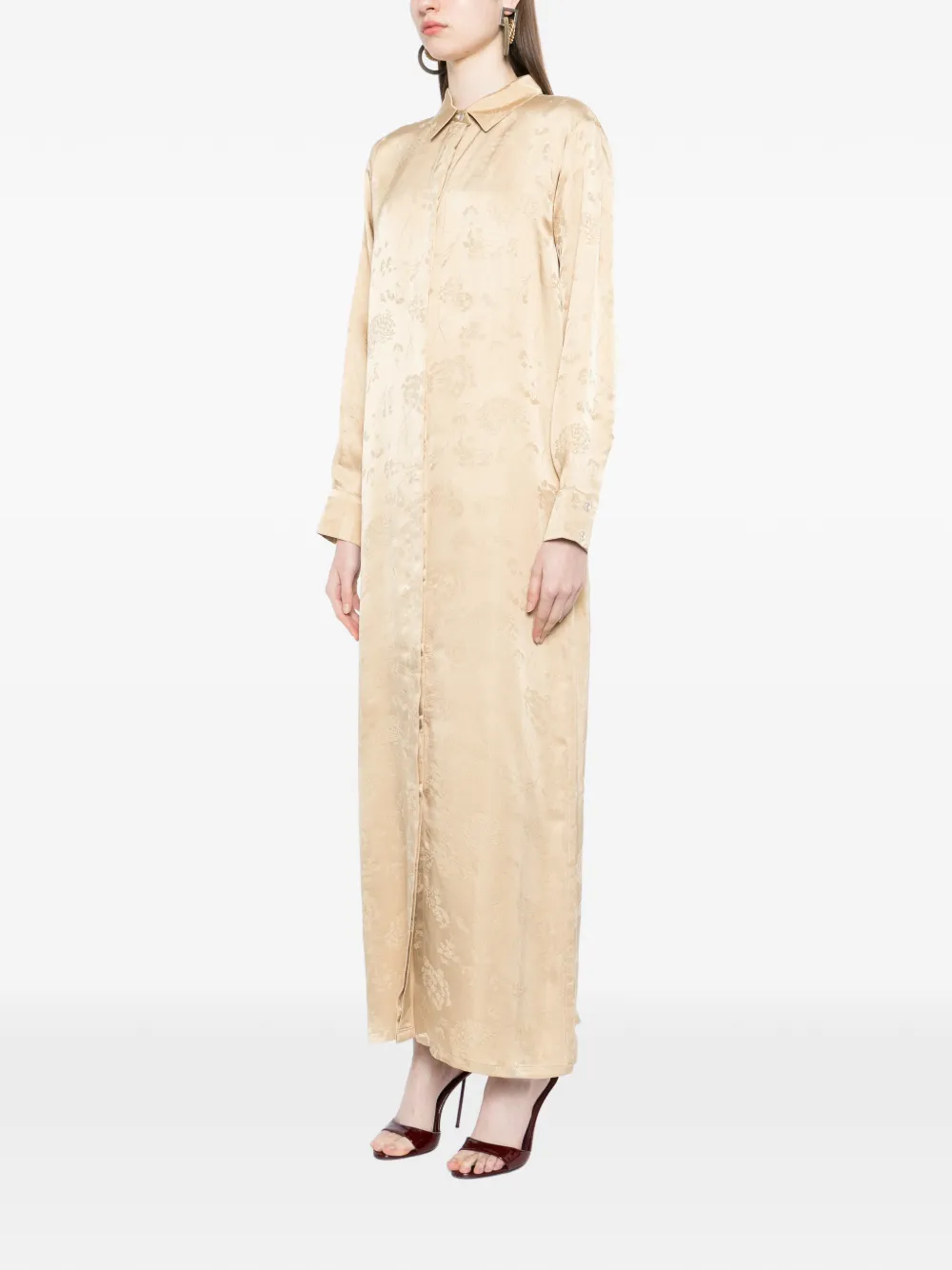 Bambah Amande maxi-jurk Beige