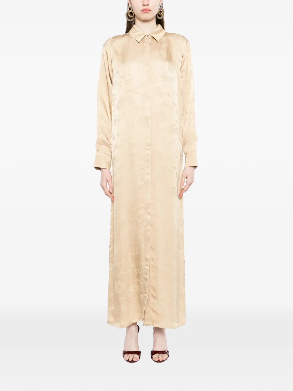 Bambah Amande maxi-jurk Beige