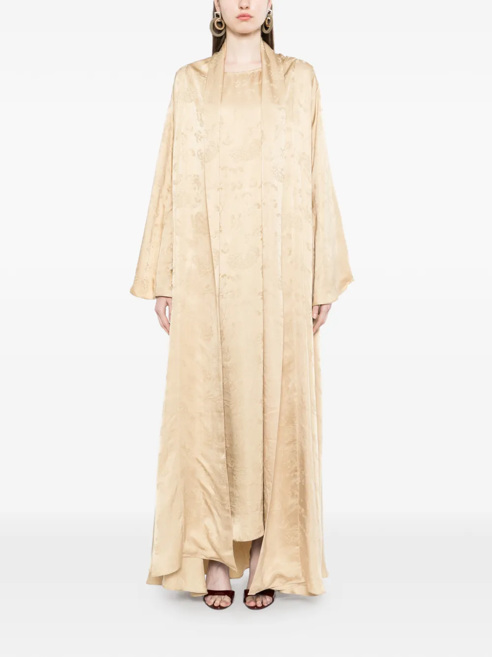 Bambah Maxi-jurk met bloemenprint Beige