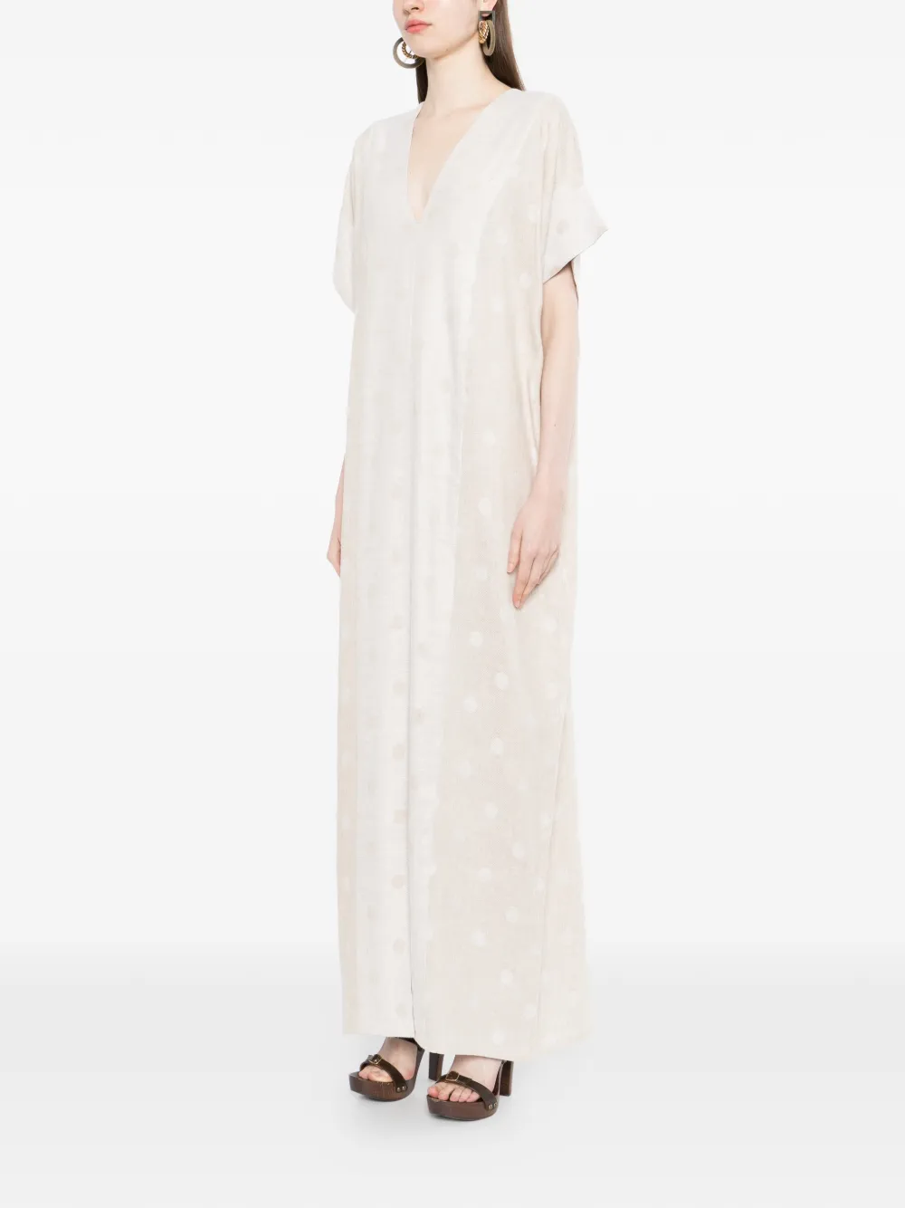 Bambah Lila maxi-jurk Beige