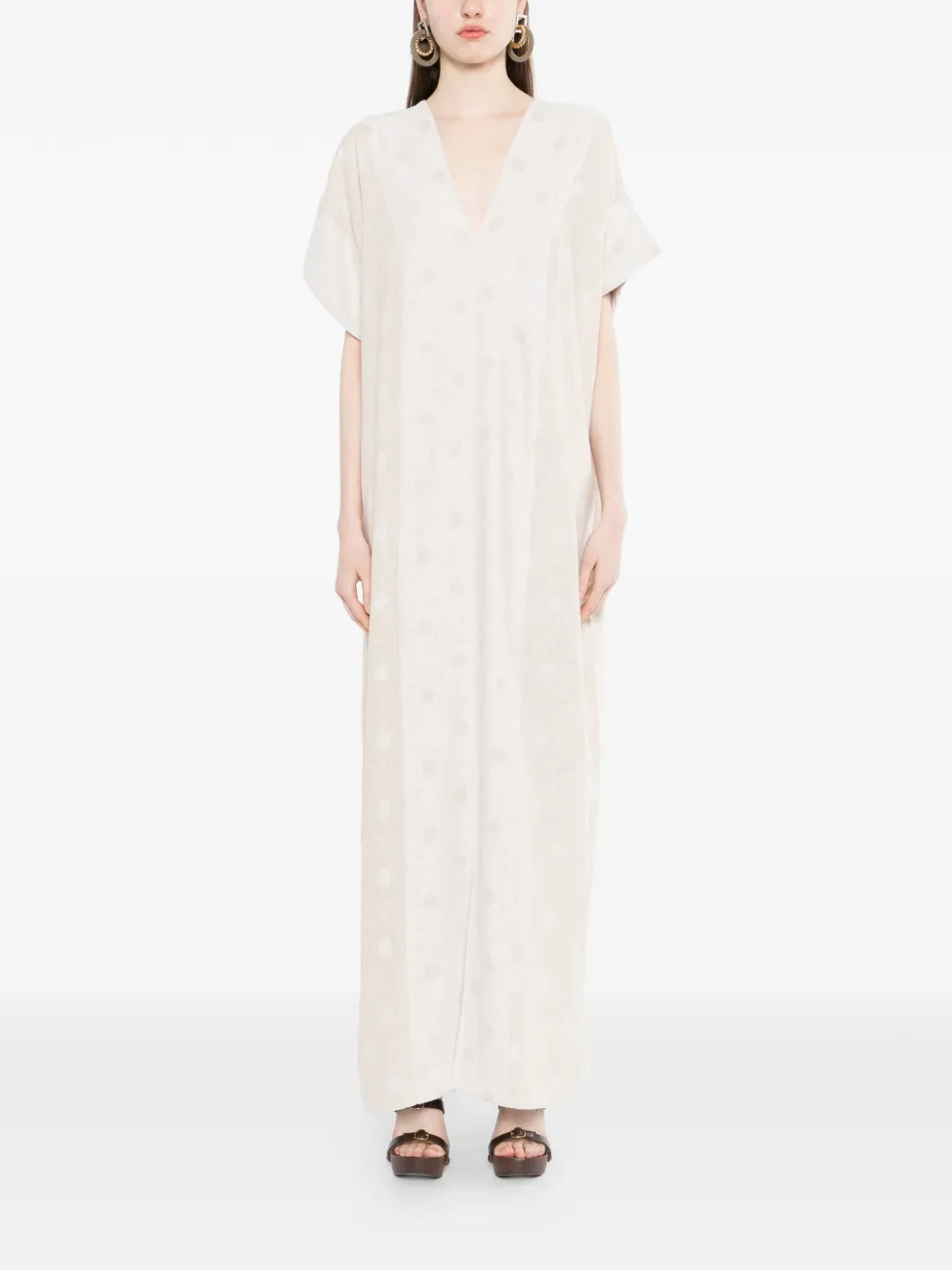 Bambah Lila maxi-jurk Beige