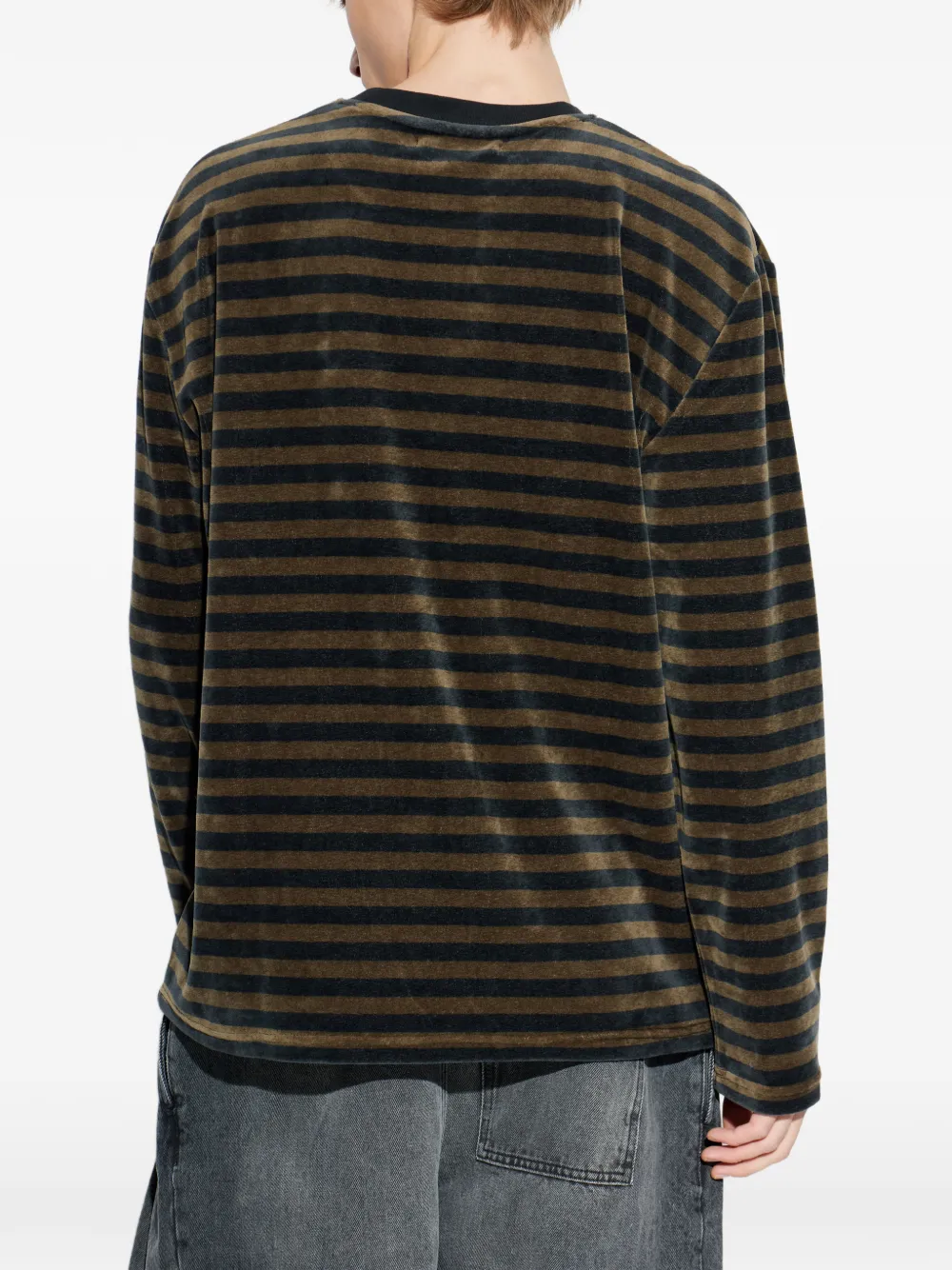 SAMSOE Gestreept T-shirt Bruin