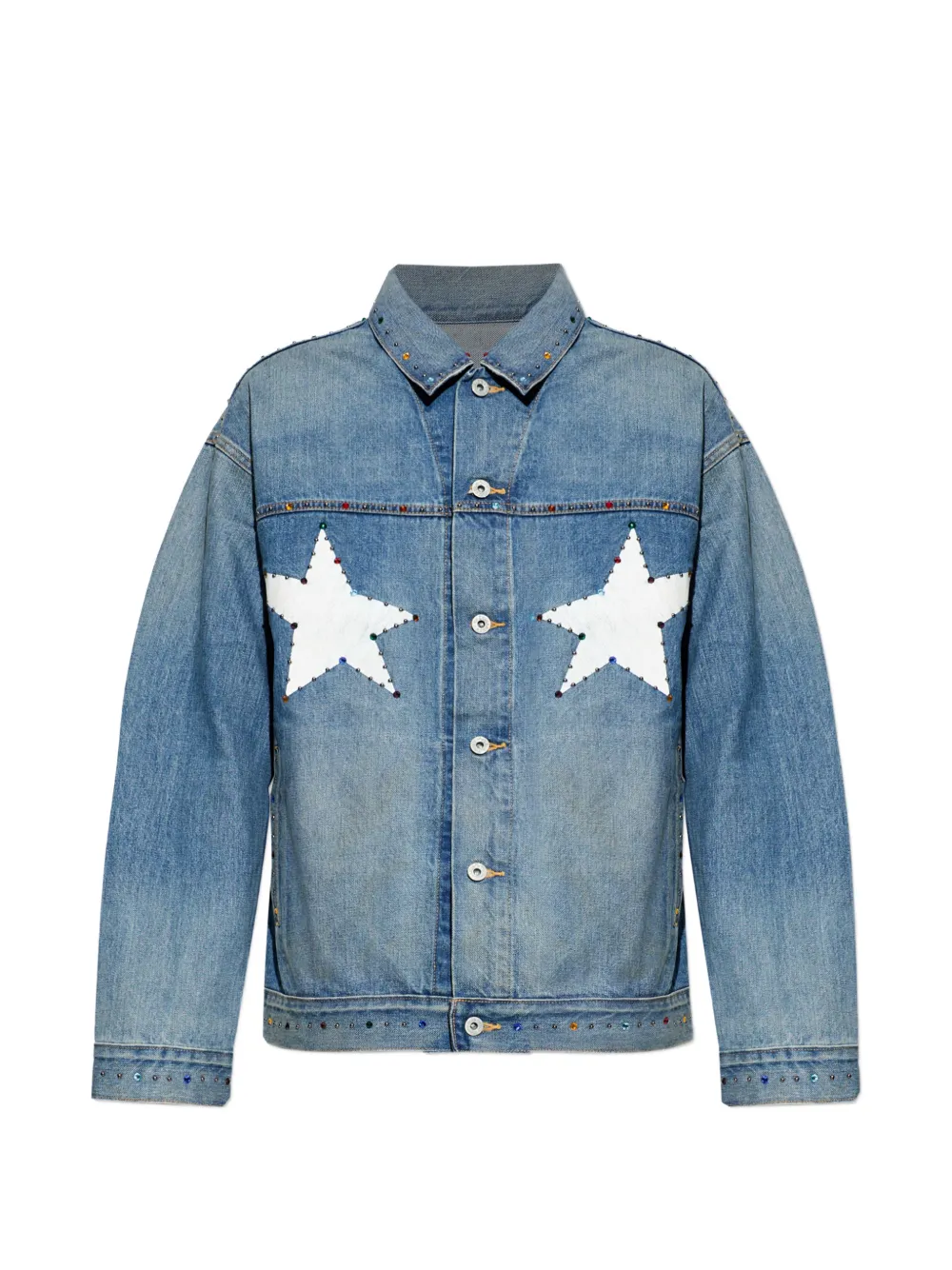 A BATHING APE® star-embellished jacket - Blu