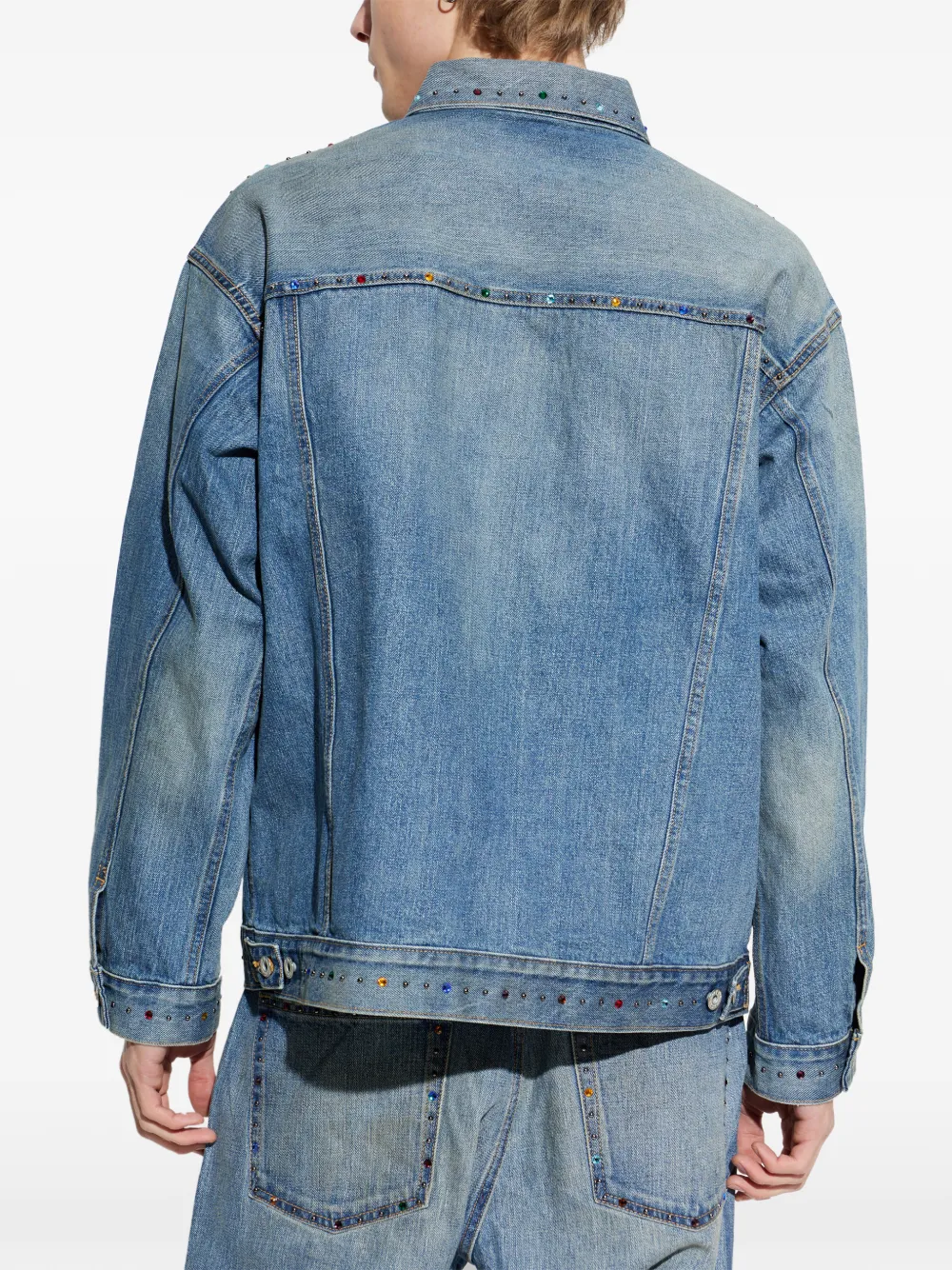A BATHING APE® star-embellished Jacket | Blue | FARFETCH