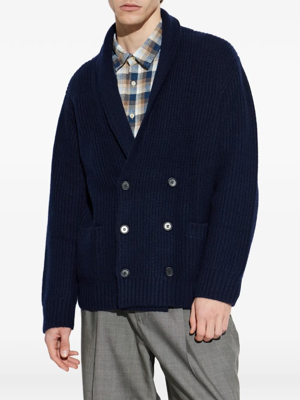  Lisa Yang Lyle Double-breasted Cardigan - Blue 