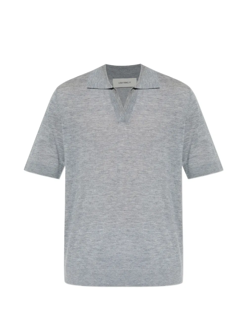 Lisa Yang V-neck polo-collar T-shirt - Grigio