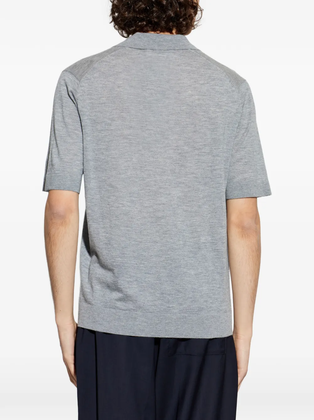 V-Neck Polo-Collar T-Shirt