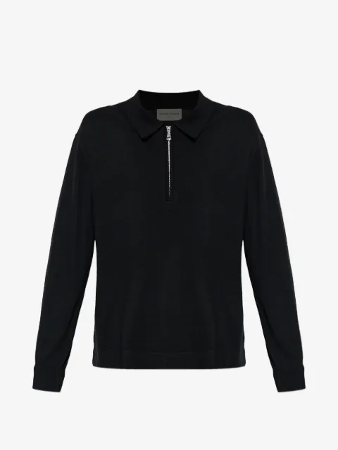 Officine Generale zip closure wool polo shirt