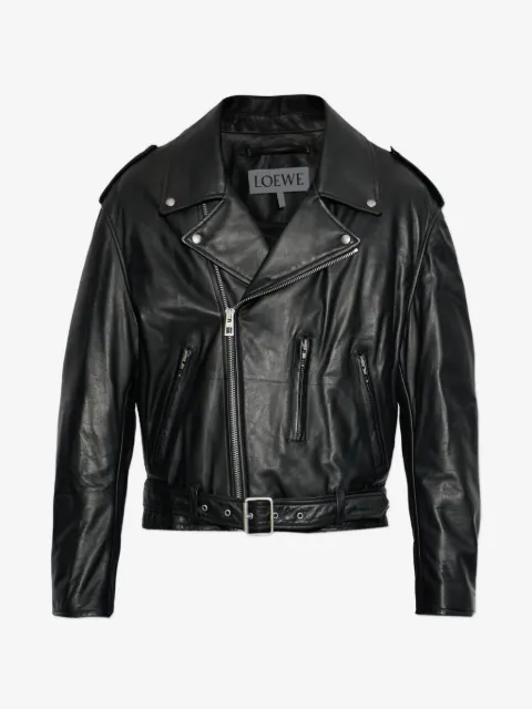 LOEWE ベルテッド レザージャケット
