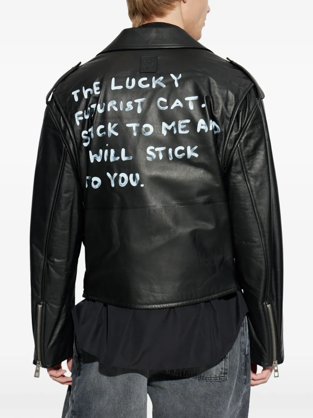 LOEWE Leren jack Zwart