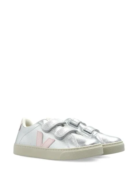 VEJA Kids touch-strap leather sneakers