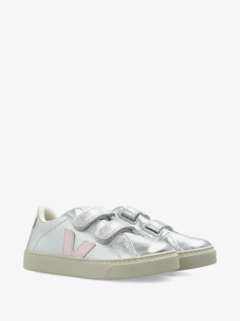 VEJA Kids touch-strap leather sneakers