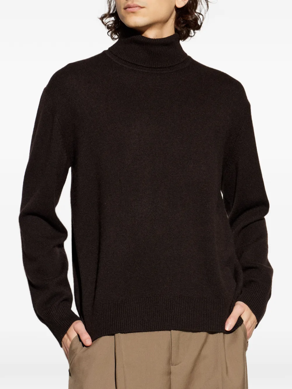  Lisa Yang Roll-neck Sweater - Brown 