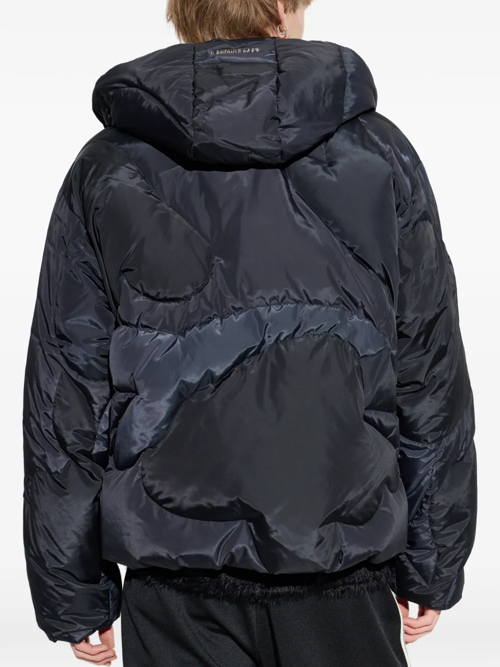 A BATHING APE Gewatteerd jack met capuchon Zwart